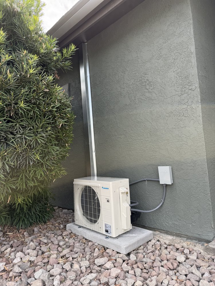 Ductless heat pump install, exterior unit